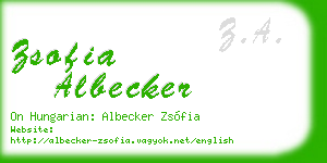 zsofia albecker business card